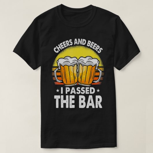 バー試験シャツギフト応援とビールに合格 Tシャツ (デザイン正面)
