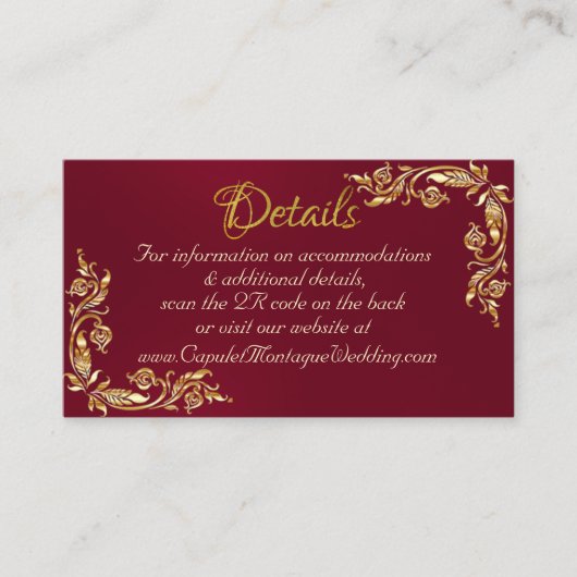 バー離れグンディの金ゴールドフレーム、QRコード エンクロージャーカード (正面)