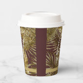 バー離れグンディ茶の金ゴールド – ホットドリンク 紙コップ (左)