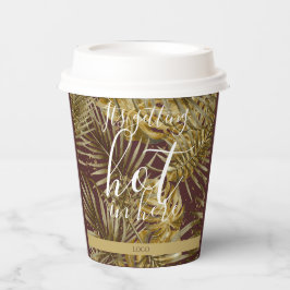 バー離れグンディ茶の金ゴールド – ホットドリンク 紙コップ