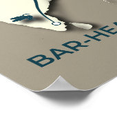 バー頭のガチョウ移動マップ – ミニマリスト ポスター (角)