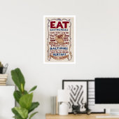 バー食べタムール貝のブロードサイドポスター ポスター (ホームオフィス)