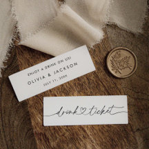 バー飲料チケット結婚の飲料トークンカードO100