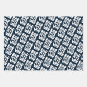 バー魅力的（ユダヤ教の）バル・ミツバーハンドレタージャスブルーおもしろい ラッピングペーパーシート (正面2)