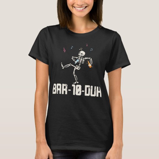 バー10 Duh - Bartender - おもしろい Skeletonクール -バー Tシャツ (正面)