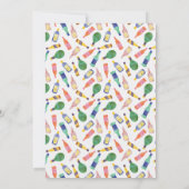 バー2ウェディングシャワーの招待を保存 招待状 (裏面)