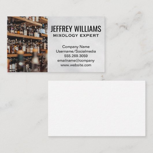 バー | アルコールボトル 名刺 (正面/裏面)