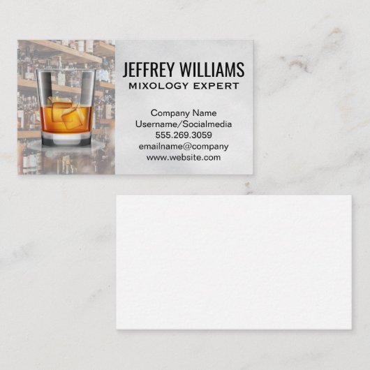 バー |カクテルドリンク 名刺 (正面/裏面)