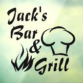 バー&グリルカスタムビジネス ウィンドウサイン (シート3)