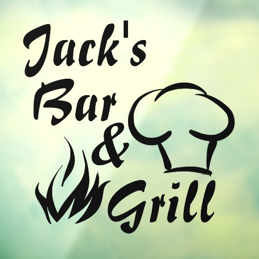 バー&グリルカスタムビジネス ウィンドウサイン (シート3)