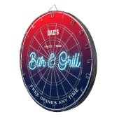 バー&グリルパパズアニーネームレッドブルースローガおもしろいン ダーツボード (正面右)