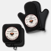 バー&グリルBBQグリルマスター 鍋つかみ&鍋敷きセット (正面/裏面)