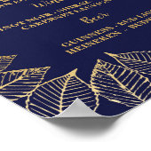 バー ネイビー ゴールド リーフ サイン ウェディング レセプション (角)