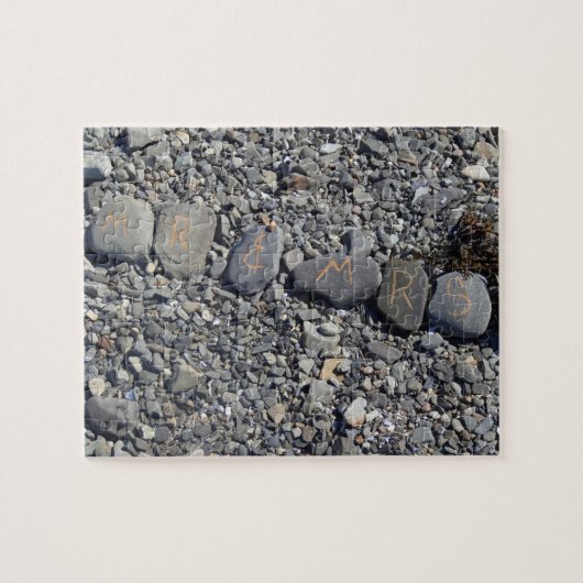 バー・ハーバーのビーチ・ロック夫妻 ジグソーパズル (横)