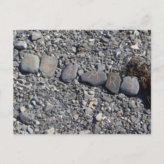 バー・ハーバーのビーチ・ロック夫妻 ポストカード (正面)