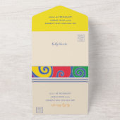 バー・バットミツバ・オールインワン招待状の渦 オールインワン招待状 (外側)