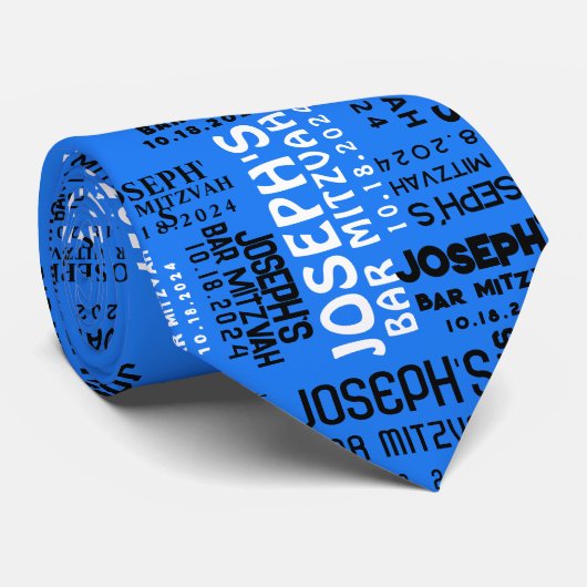 バー&バルミツワースペシャルデイブルータイ ネクタイ (ロール)