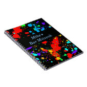 バー、バルミツワーネオン絵を描(ばちゃばちゃ)跳ねるゲストブック ノートブック (右側)