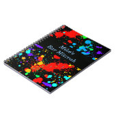 バー、バルミツワーネオン絵を描(ばちゃばちゃ)跳ねるゲストブック ノートブック (左側)