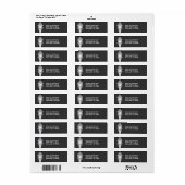 バー(ユダヤ教の)バル・ミツバーお祝い「差出人住所」 ラベル (フルシート)