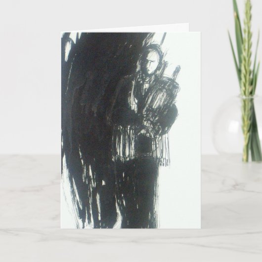 バー(ユダヤ教の)バル・ミツバーの抽象的な男の子 招待状 (正面)