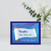 バー(ユダヤ教の)バル・ミツバーはがきの個人用設定 案内ポストカード (スタンド正面)