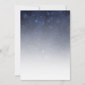 バー(ユダヤ教の)バル・ミツバーまたは誕生日光沢がある青いダビデの星 招待状 (裏面)