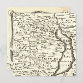 バー(ユダヤ教の)バル・ミツバーアンティークマップ、イスラエルの部族 セーブザデート (正面/裏面)