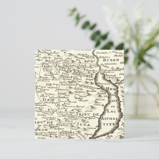 バー（ユダヤ教の）バル・ミツバーアンティークマップ、イスラエルの部族 セーブザデート (スタンド正面)