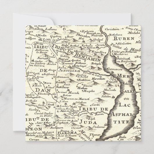 バー(ユダヤ教の)バル・ミツバーアンティークマップ、イスラエルの部族 セーブザデート (正面)