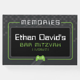 バー（ユダヤ教の）バル・ミツバーウェルカムゲーマークールトレンディーグリーンブラック ゲストブック