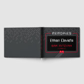 バー(ユダヤ教の)バル・ミツバーウェルカムゲーマークールトレンディーレッドブラック ゲストブック (全面)