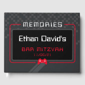 バー(ユダヤ教の)バル・ミツバーウェルカムゲーマークールトレンディーレッドブラック ゲストブック (正面)