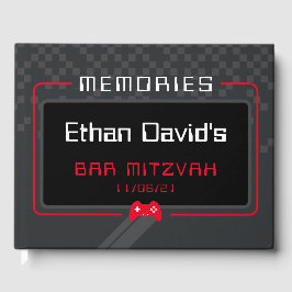 バー（ユダヤ教の）バル・ミツバーウェルカムゲーマークールトレンディーレッドブラック ゲストブック