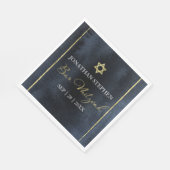 バー（ユダヤ教の）バル・ミツバーウォーターカラーナプキンズ |抽象芸術青 スタンダードランチョンナプキン (角)