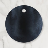 バー（ユダヤ教の）バル・ミツバーウォーターカラーメッセージカード |抽象芸術青 フェイバータグ (裏面)