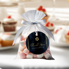 バー（ユダヤ教の）バル・ミツバーウォーターカラーメッセージカード |抽象芸術青 フェイバータグ