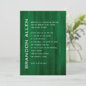 バー（ユダヤ教の）バル・ミツバーエメラルドグリーンテクノストリークス 招待状 (スタンド正面)