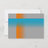 バー（ユダヤ教の）バル・ミツバーオレンジとターコイズオン任意の色 出欠カード (裏面)