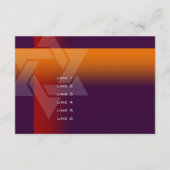 バー(ユダヤ教の)バル・ミツバーオレンジと任意の色の赤 カード (正面)