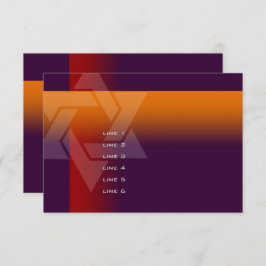 バー（ユダヤ教の）バル・ミツバーオレンジと任意の色の赤 カード