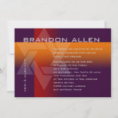 バー（ユダヤ教の）バル・ミツバーオレンジと任意の色の赤 招待状 (正面)