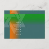 バー(ユダヤ教の)バル・ミツバーオレンジと緑on Any Color カード (正面)