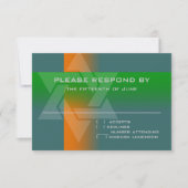 バー（ユダヤ教の）バル・ミツバーオレンジと緑on Any Color 出欠カード (正面)