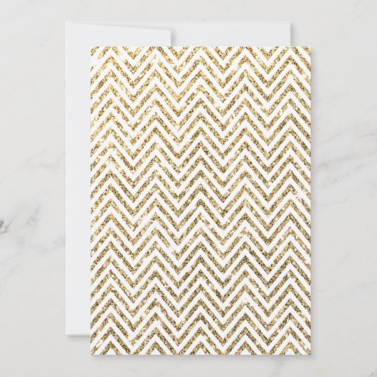 バー(ユダヤ教の)バル・ミツバークールシャルボード金ゴールドグリッター招待状 招待状 (裏面)