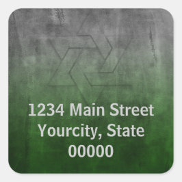 バー（ユダヤ教の）バル・ミツバーググランジリーン差出人住所シール スクエアシール