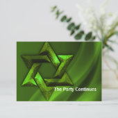 バー（ユダヤ教の）バル・ミツバーグリーンスターオブデイビッド カード (スタンド正面)