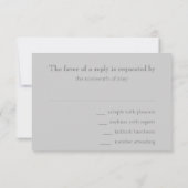 バー（ユダヤ教の）バル・ミツバーグレーアンドシルバーストライプスターオブデイビッド 出欠カード (裏面)