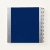 バー(ユダヤ教の)バル・ミツバーゲストシグネチャーブックシルバーアンドブルー ノートブック (裏面)