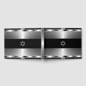 バー（ユダヤ教の）バル・ミツバーゲストブックブラックアンドシルバー ゲストブック (全面)